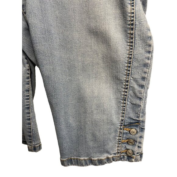 Gloria Vanderbilt capris 16 stretch blue denim comfortable summer flaw - Picture 4 of 15